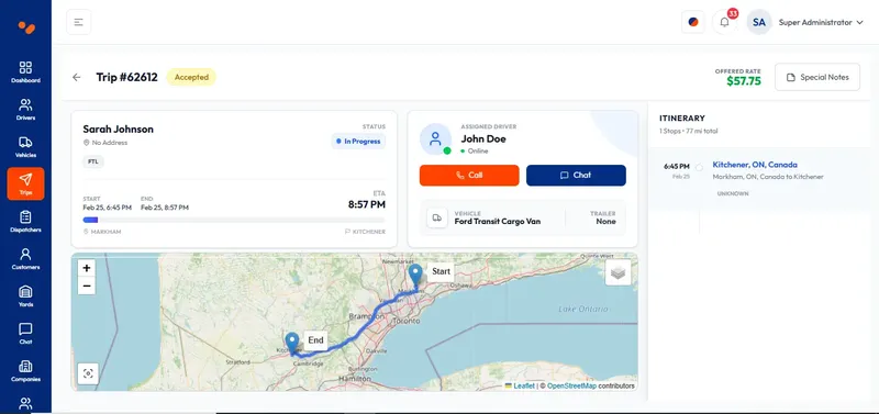 Fleet Management Dashboard