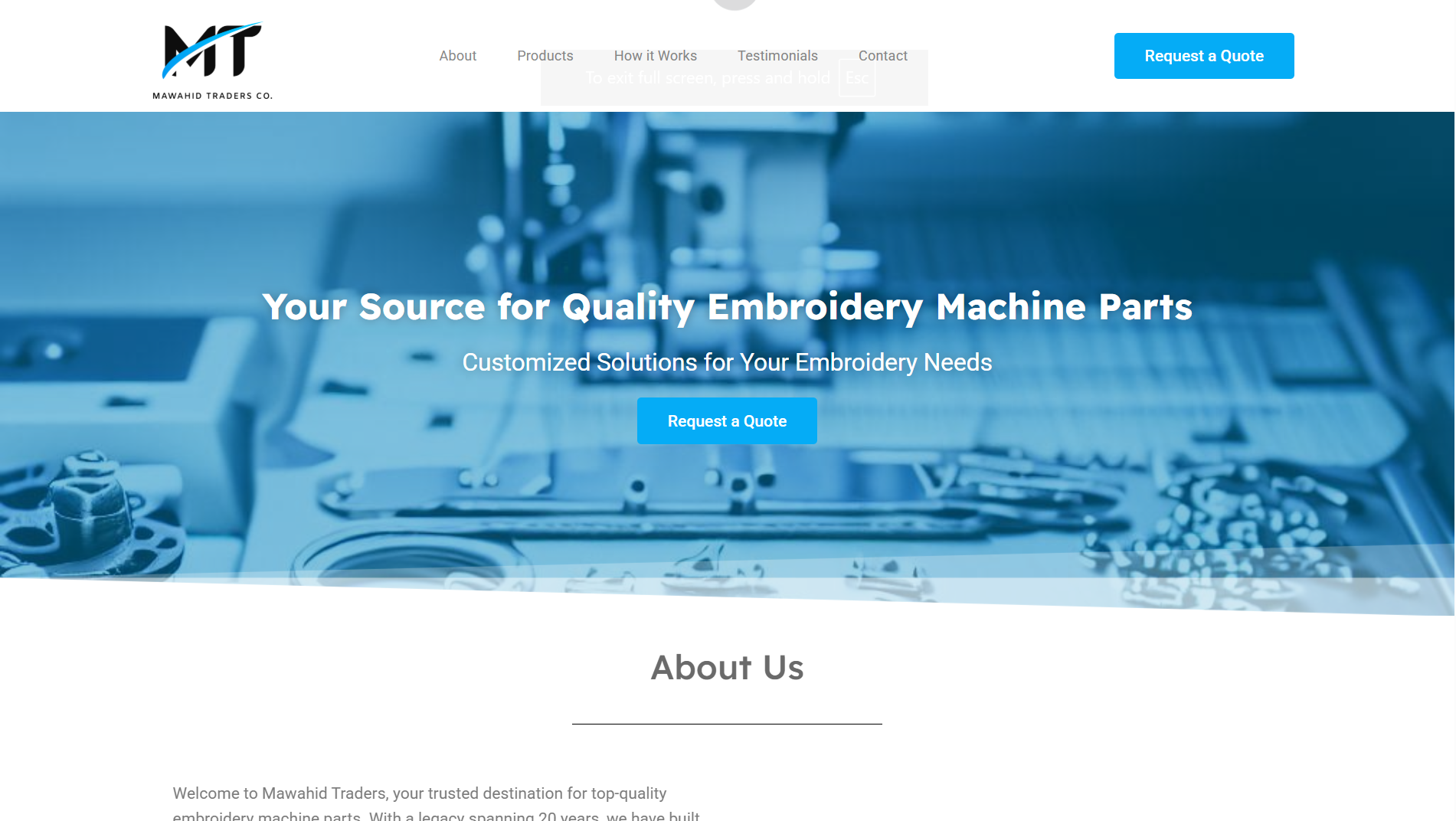 Mawahid Traders Website